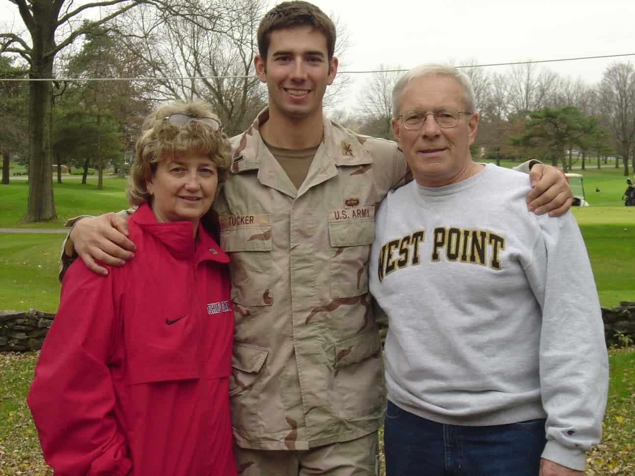 Scott Tucker with his mother and father